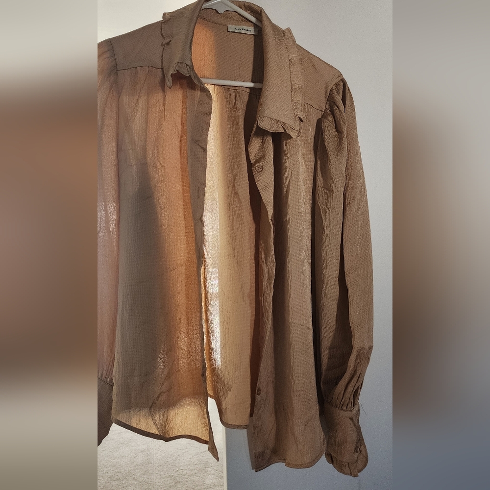 Women's Tan Sheer Jacket